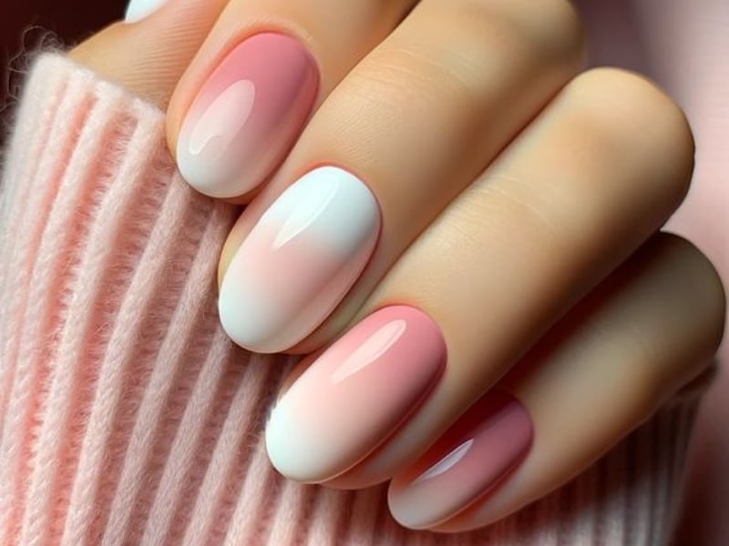 Mẫu nail Ombre nhẹ nhàng