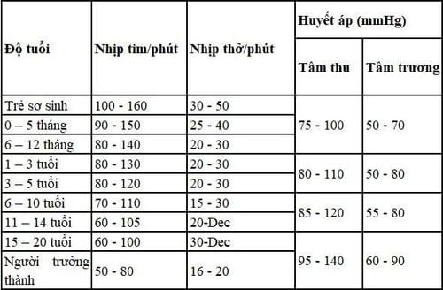 Nhịp tim bình thường của trẻ em là bao nhiêu?