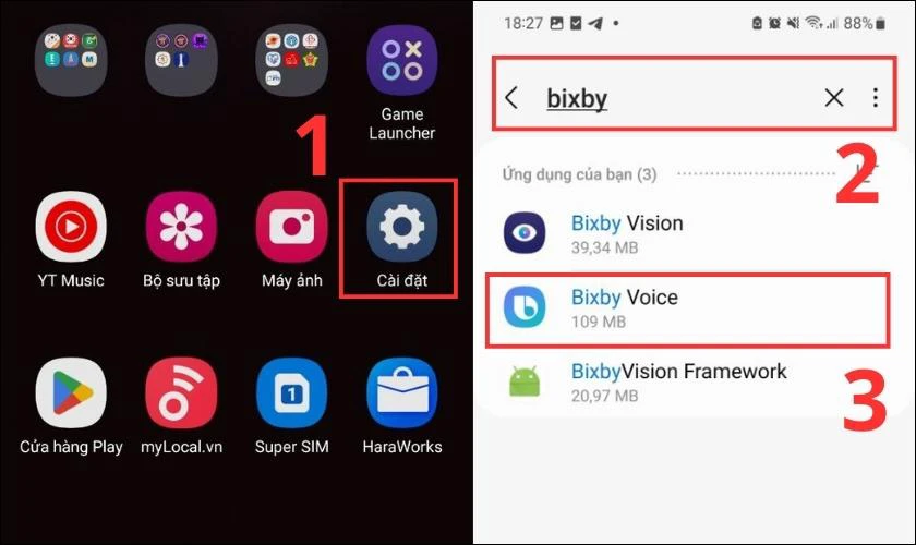 Mở tính năng trợ lý ảo Bixby Voice