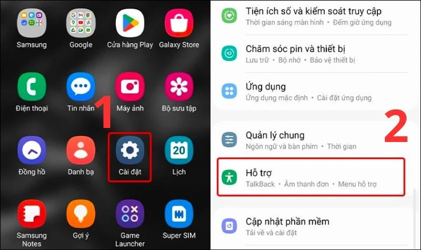 Chụp màn hình Samsung bằng nút Home ảo