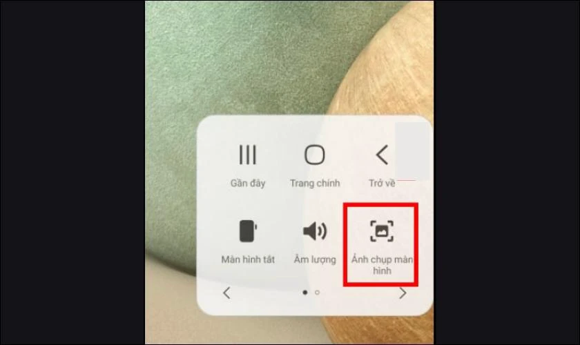 Nhấn chọn mục Ảnh chụp màn hình