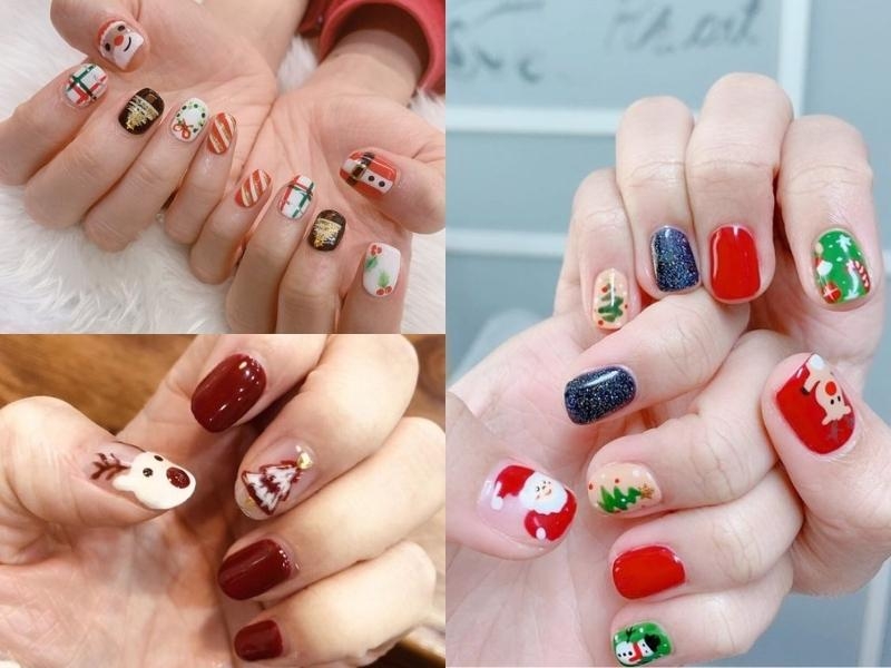 Nail Noel vẽ đơn giản