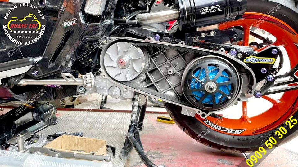 Bộ nồi độ BBS đã gắn hoàn chỉnh trên ADV 150