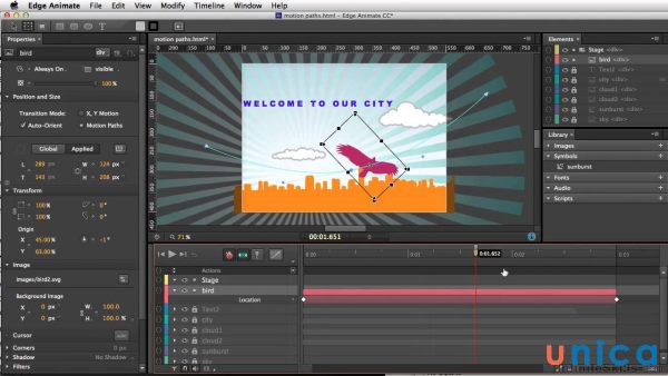 Edge Animate cũng cung cấp tính năng tích hợp với các ứng dụng Adobe khác như Photoshop và Illustrator