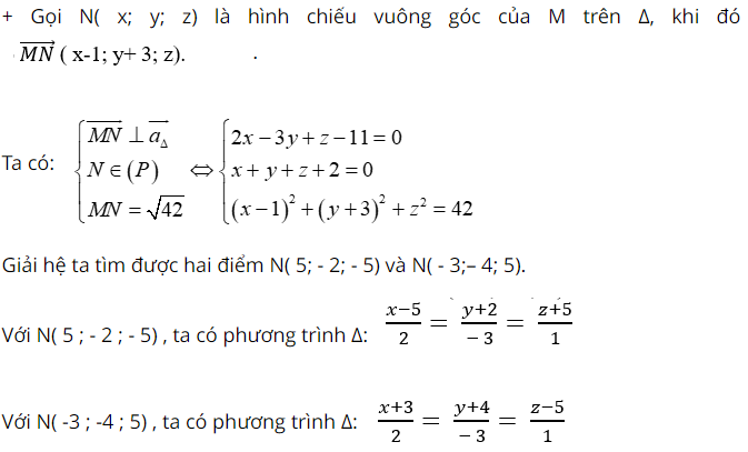 Giải bài tập viết phương trình đường thẳng trong không gian liên quan đến khoảng cách