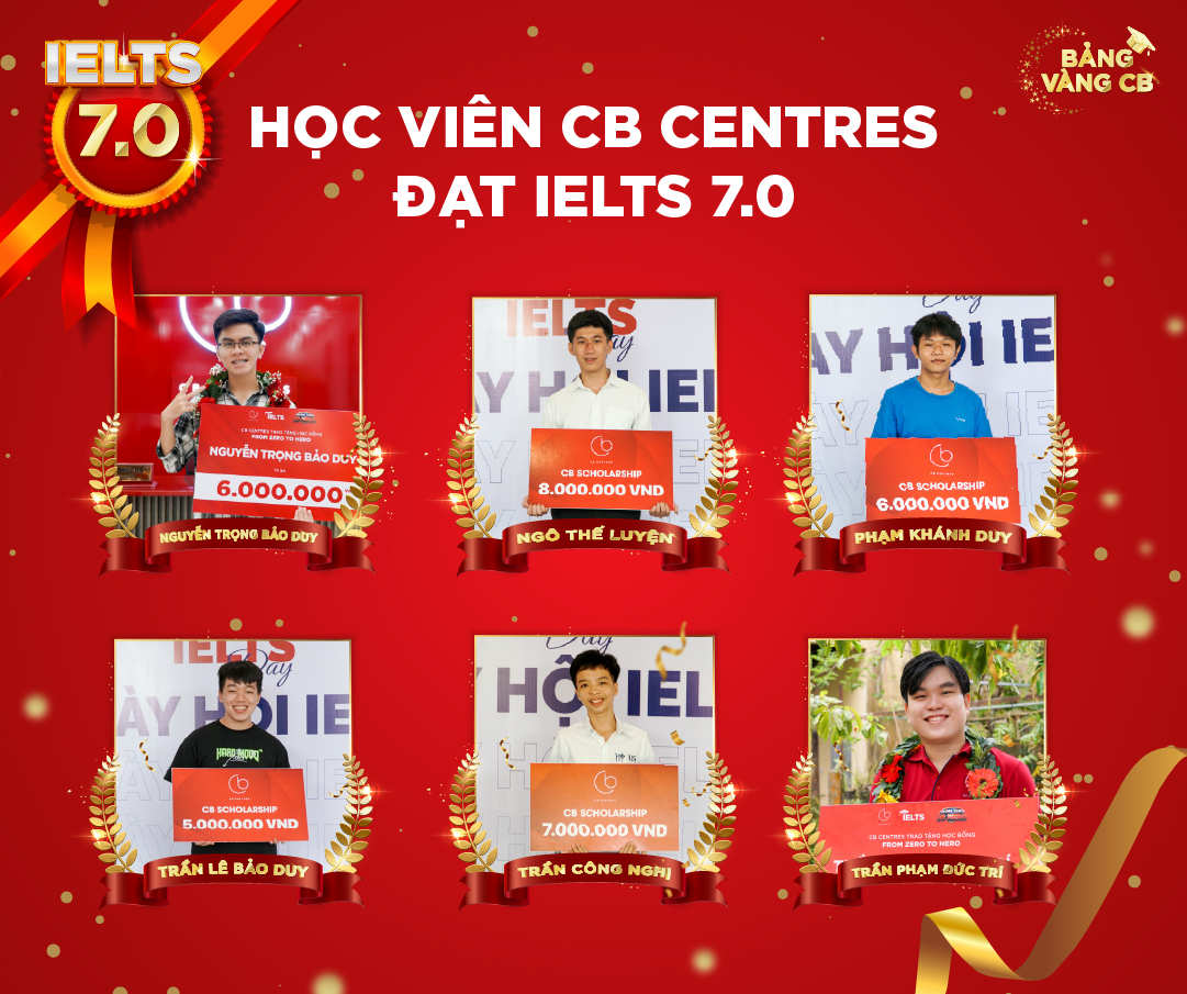 Một số thành tích vượt mong đợi của học viên CB Centres