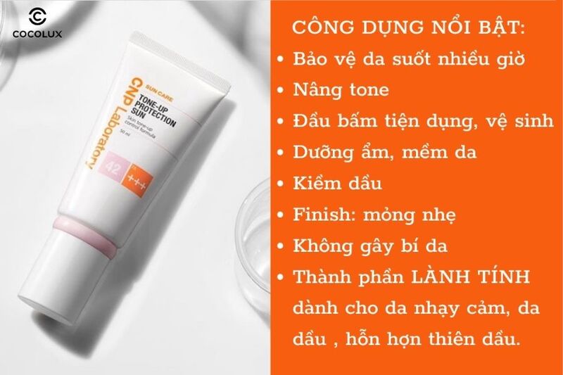 Kem chống nắng CNP Laboratory Tone up Protecttion có nhiều công dụng nổi bật