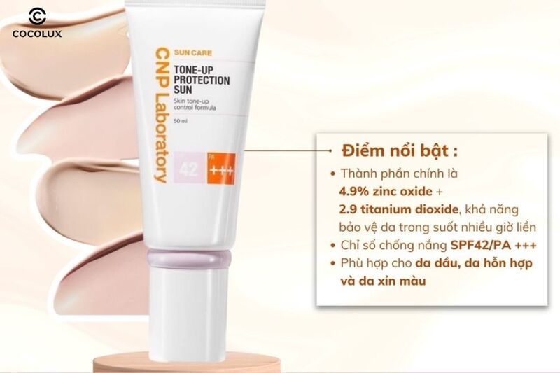 Kem chống nắng CNP Laboratory Tone up Protecttion và ưu điểm