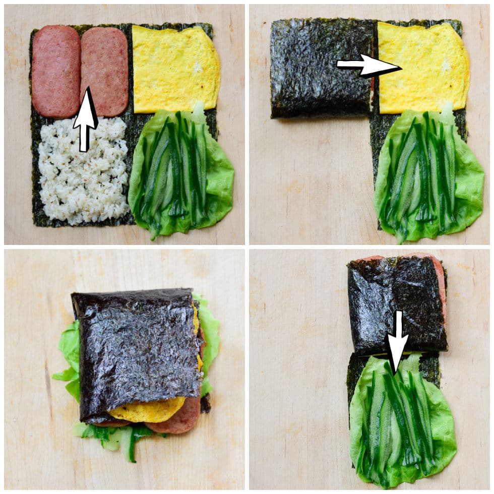 how to fold gimbap - Folded Kimbap (or Gimbap)