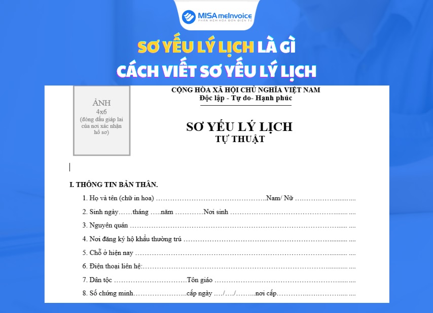 sơ yếu lý lịch là gì và cách viết sơ yếu lý lịch