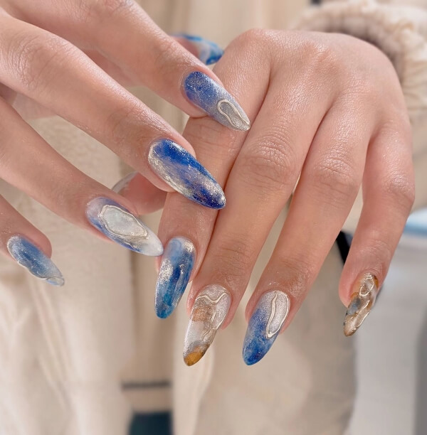 Mẫu nail sơn thạch tự nhiên