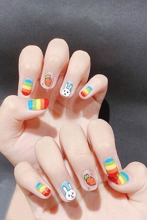 Mẫu nail cực dễ thương so cute