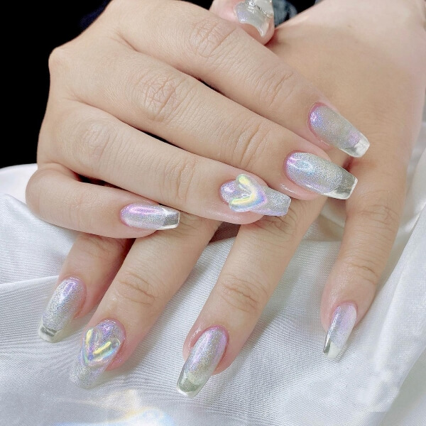 Mẫu nail kim tuyến lấp lánh