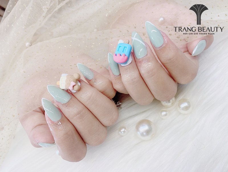 Nail ngắn xinh đắp gel xinh lung linh