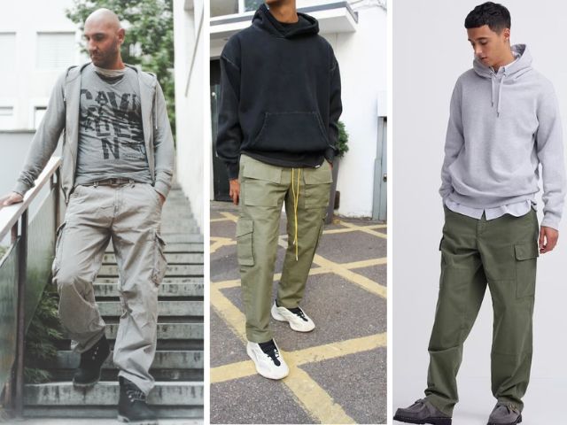 Phối áo hoodies và quần Cargo Pant