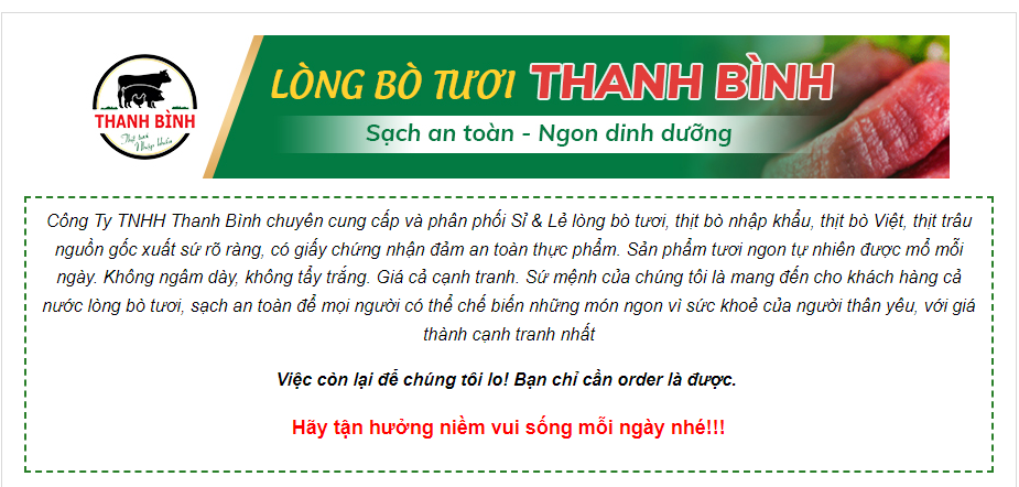 Mua sườn bò rút xương tại Lòng bò tươi Thanh Bình