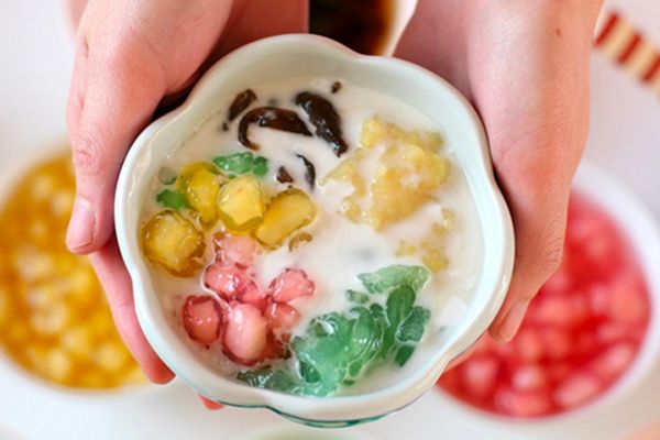 1 ly chè bánh lọt bao nhiêu calo, ăn có mập không, sương sáo, lá dứa, 100g, sương sa hạt lựu, nước cốt dừa