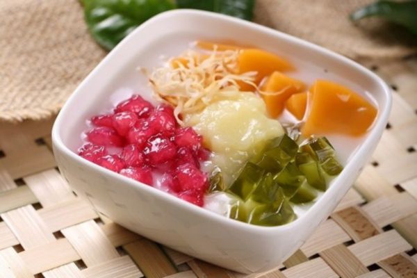 1 ly chè bánh lọt bao nhiêu calo, ăn có mập không, sương sáo, lá dứa, 100g, sương sa hạt lựu, nước cốt dừa