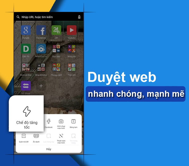 Tăng tốc khả năng duyệt web một cách nhanh chóng trên UC Browser