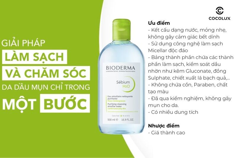 Ưu điểm và nhược điểm của nước tẩy trang Bioderma màu xanh lá cho da dầu mụn