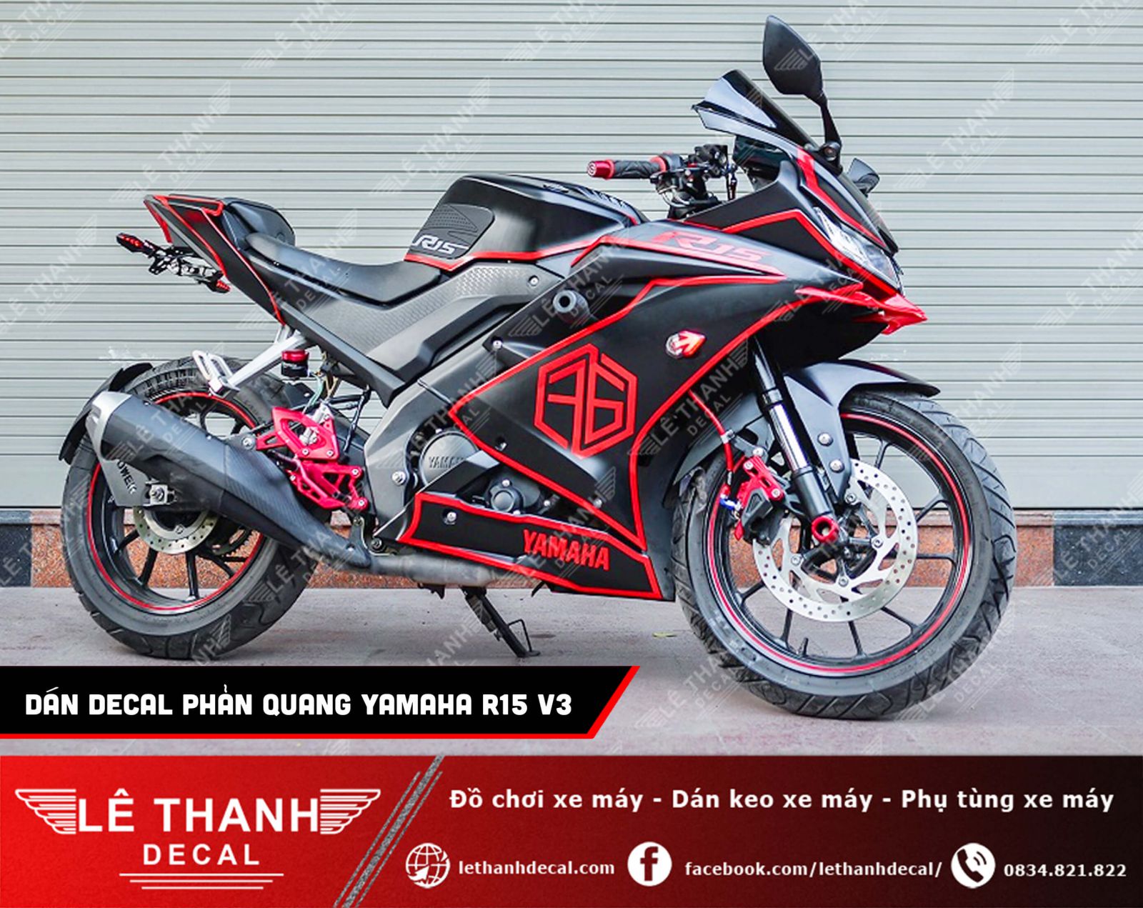 Tem rời phản quang Yamaha R15 V3