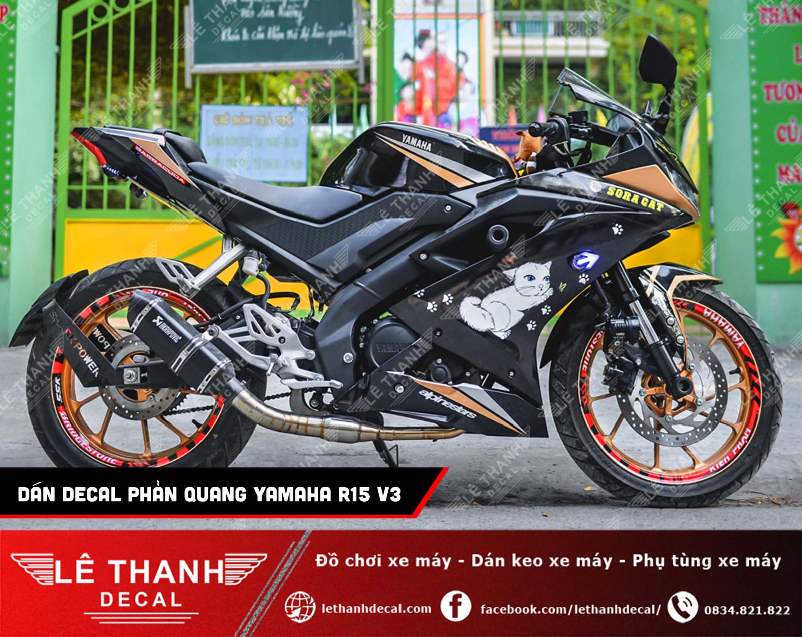 Tem rời phản quang Yamaha R15 V3