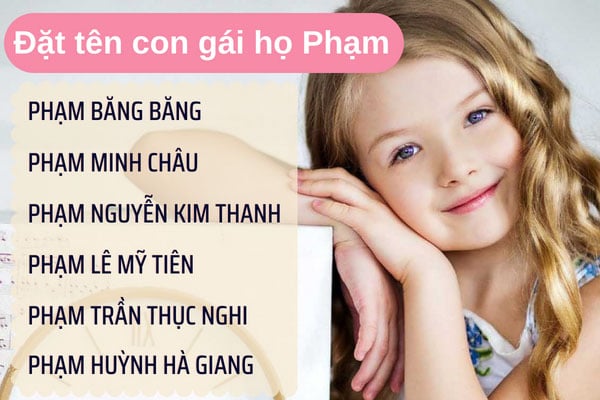 Đặt tên con gái 2024 họ Phạm