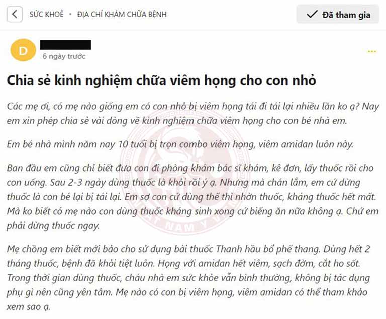 Chia sẻ kinh nghiệm chữa viêm họng cho trẻ nhỏ