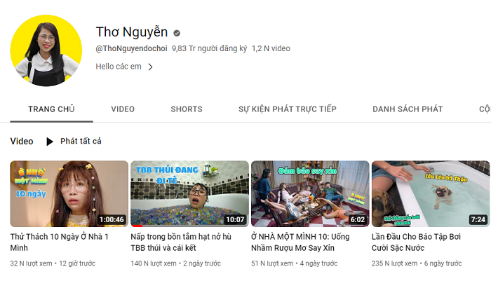 kênh youtube thơ nguyễn