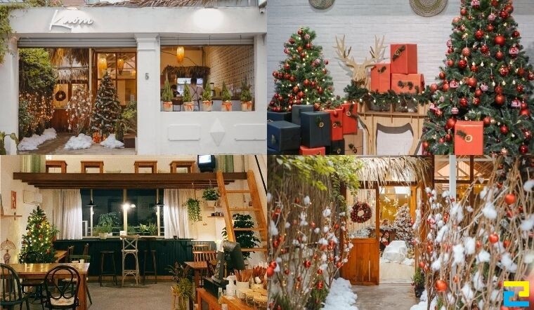 Cách trang trí noel cho quán cafe đơn giản xinh lung linh