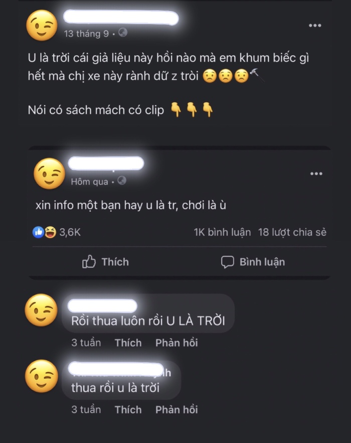 U trời trên Facebook