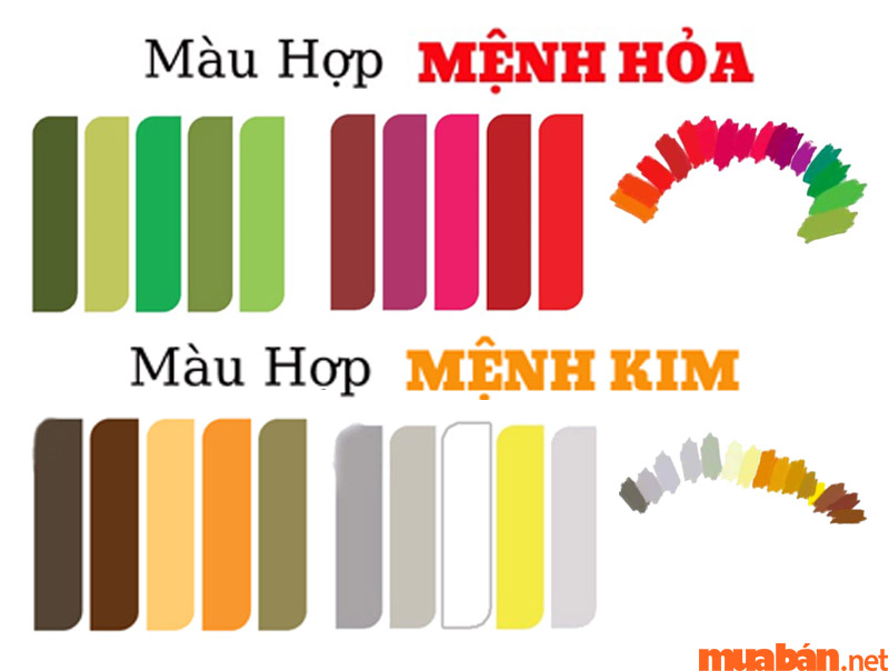 Màu hợp mệnh nam và nữ sinh năm 2009