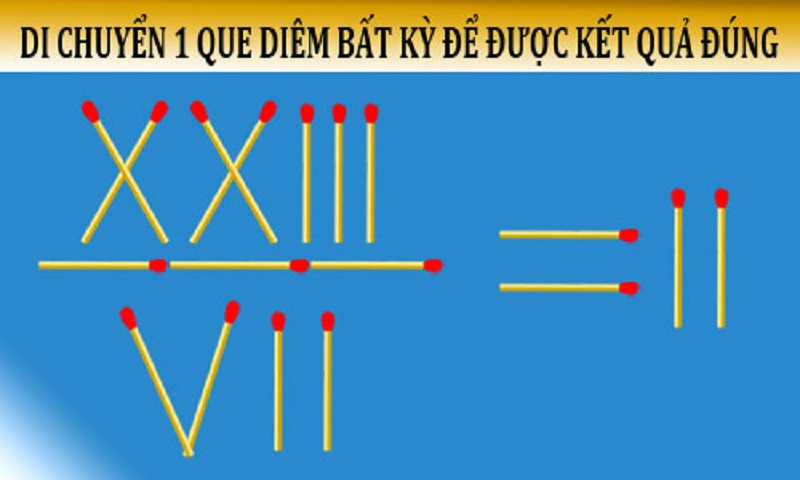 Tạo số la mã từ que diêm (Nguồn ảnh: Sưu tầm internet)