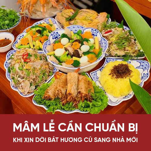 mâm lễ cần chuẩn bị khi dời nhà mới