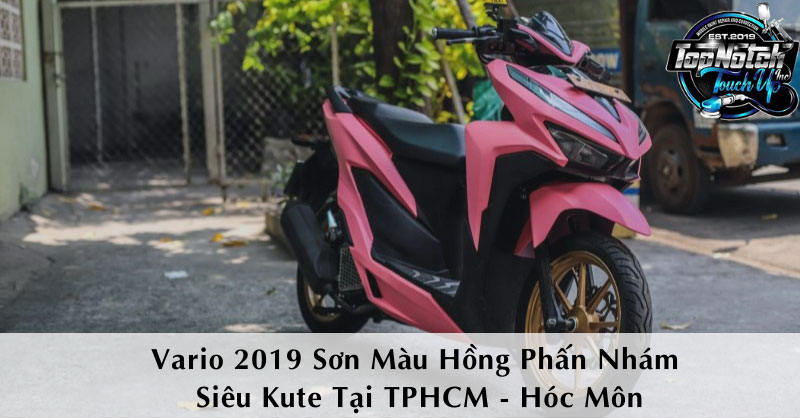 Vario 2019 Sơn Màu Hồng Phấn Nhám - Sơn Xe Giá Tốt