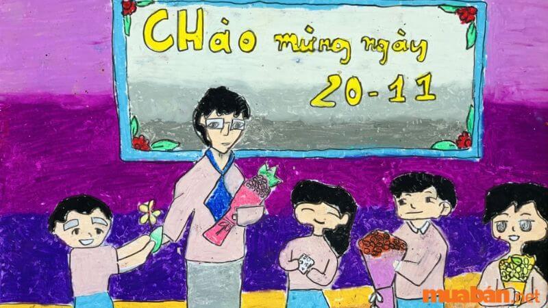 Vẽ tranh về chủ đề 20 tháng 11