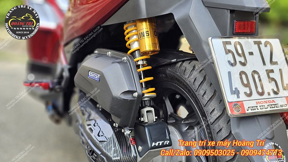 Phuộc Ohlins tông vàng trang bị cho xe Airblade 125 (up Airblade 160)