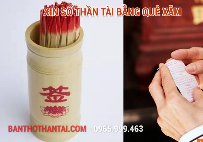 Xin số Thần Tài bằng quẻ xăm