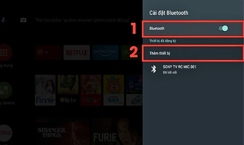 Chọn mục Thêm thiết bị trên TV