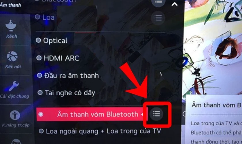 Bấm vào biểu tượng có hình 3 gạch