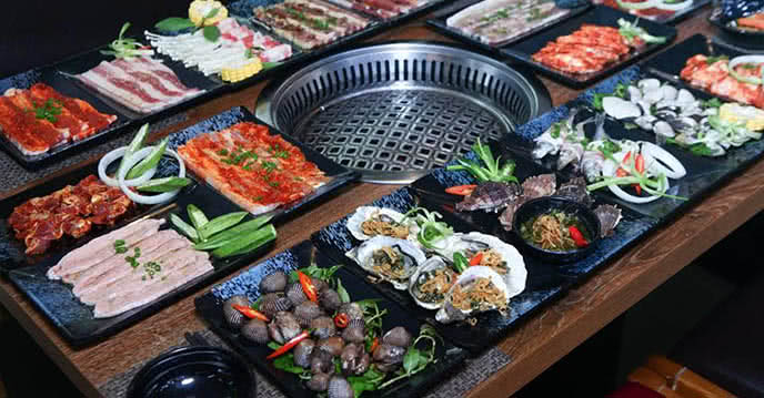 Buffet lẩu nướng Hàn Quốc tại nhà hàng Nám Sơn