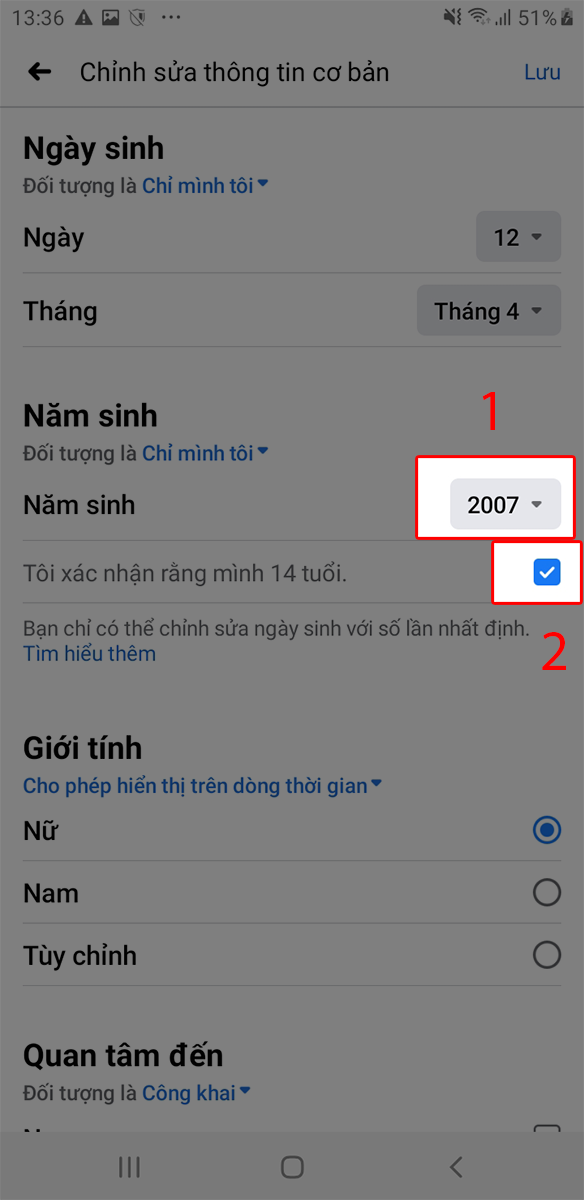 Đổi năm sinh, đánh dấu tích xác nhận dưới 15 tuổi