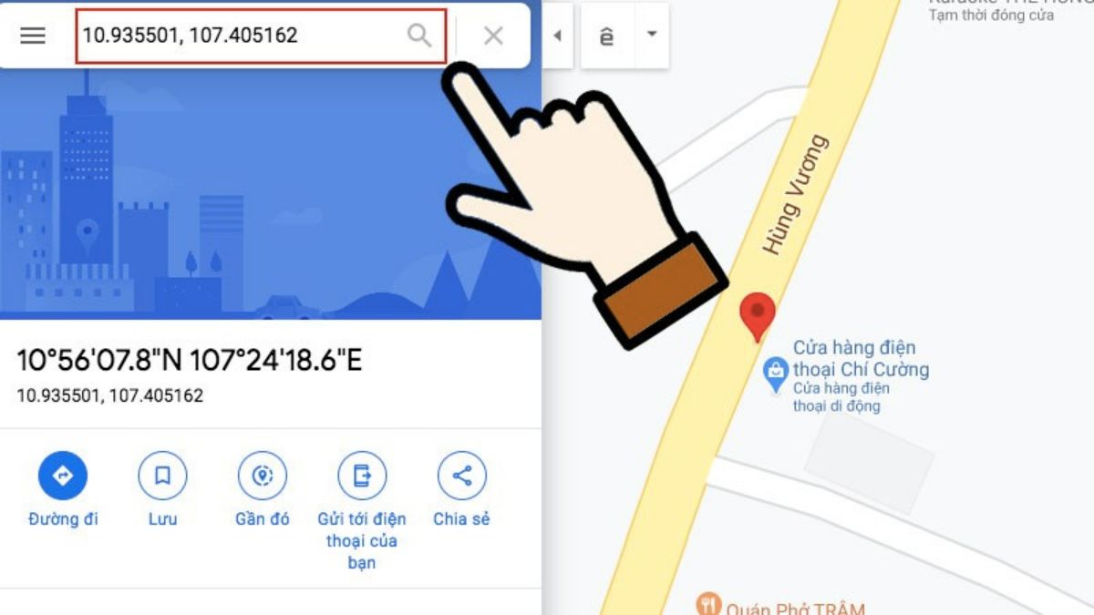 Cách xác định tọa độ trên google map