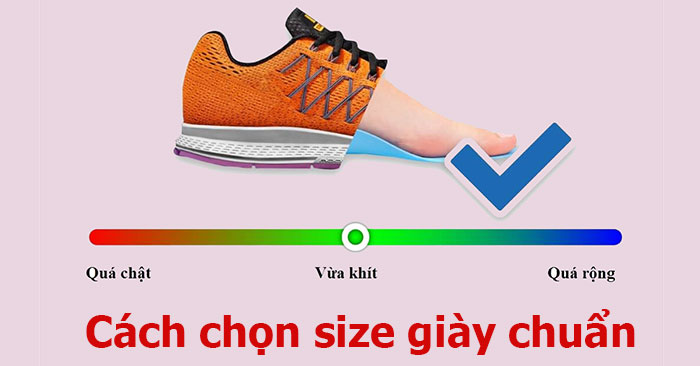 Bảng quy đổi size giày cho nam