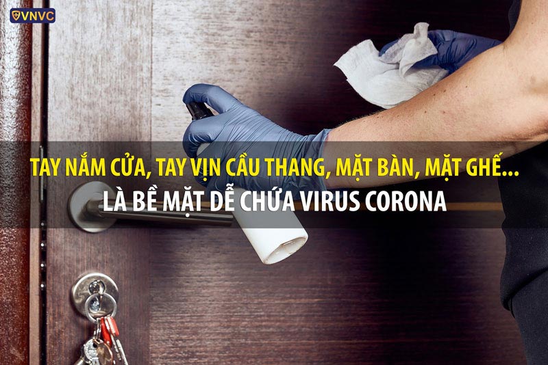 vệ sinh bề mặt phòng corona virus