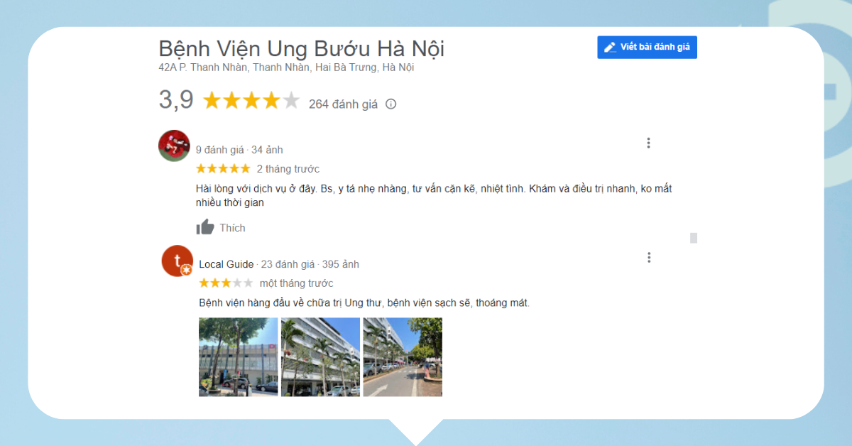 Review từ khách hàng đến thăm khám tại BV Phổi Trung ương