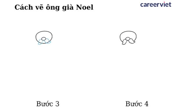 cách vẽ ông già noel bước 3,4