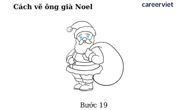 cách vẽ ông già noel bước 19