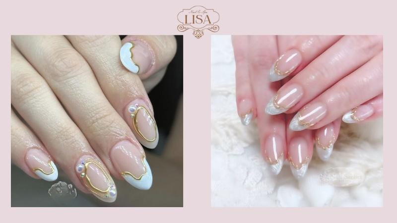 Nail french móng nhọn