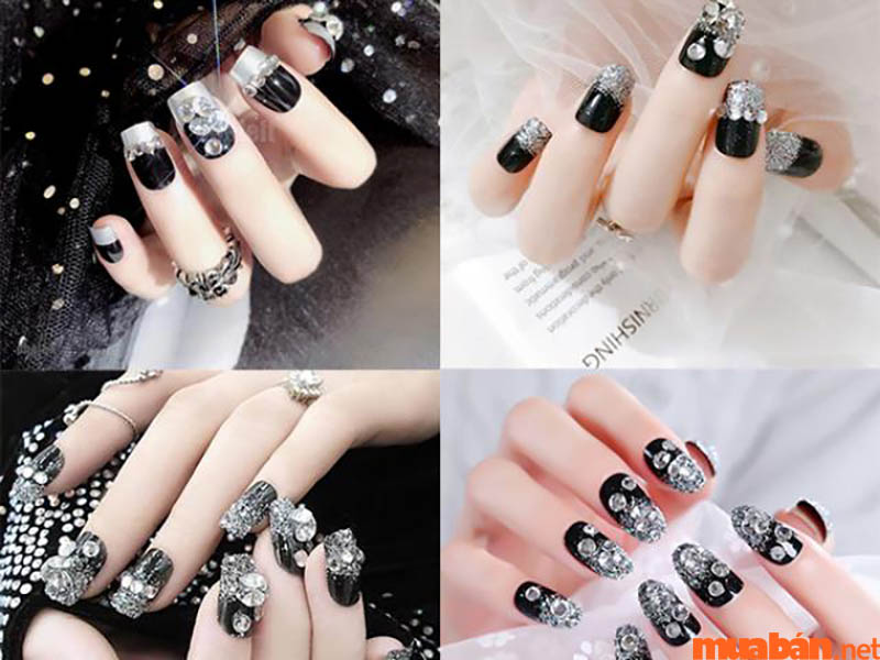 Những mẫu nail đen trắng chưa bao giờ lỗi mốt